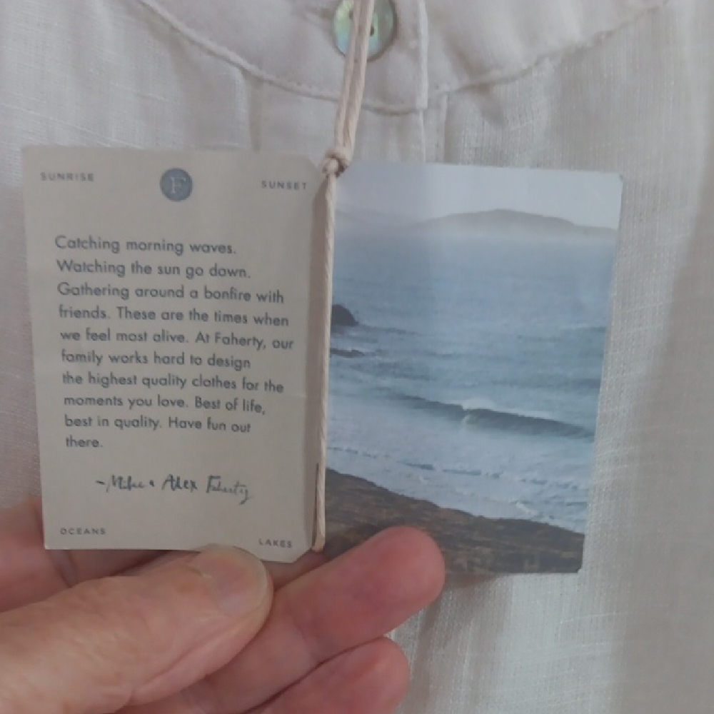 Lightweight White Button-Front Linen Dress - Picture 3 of 12